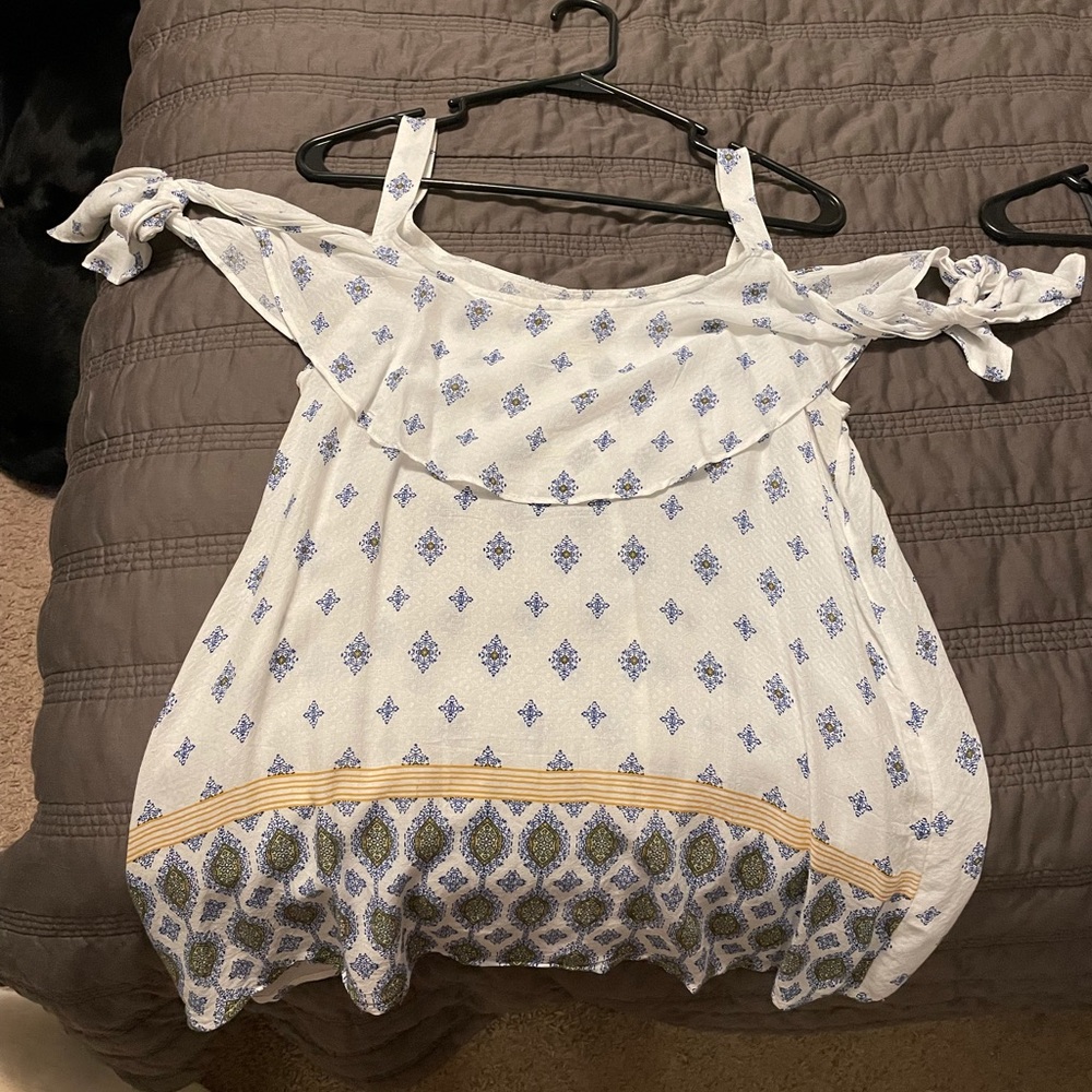 off the shoulder with thank straps top